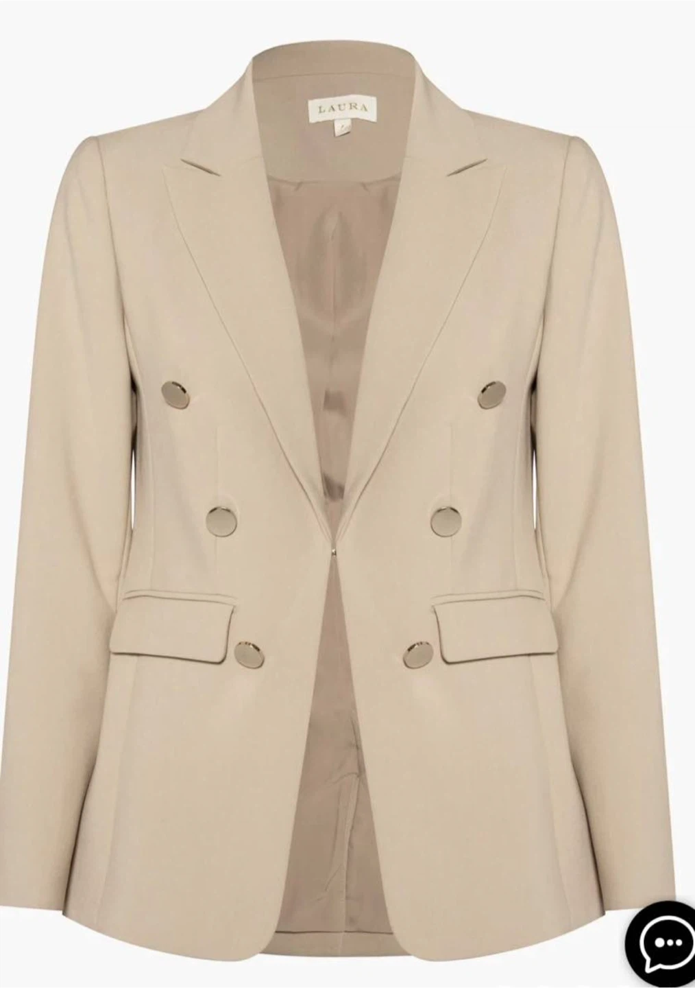 Laura Beige Double-Breasted Blazer - photo 4
