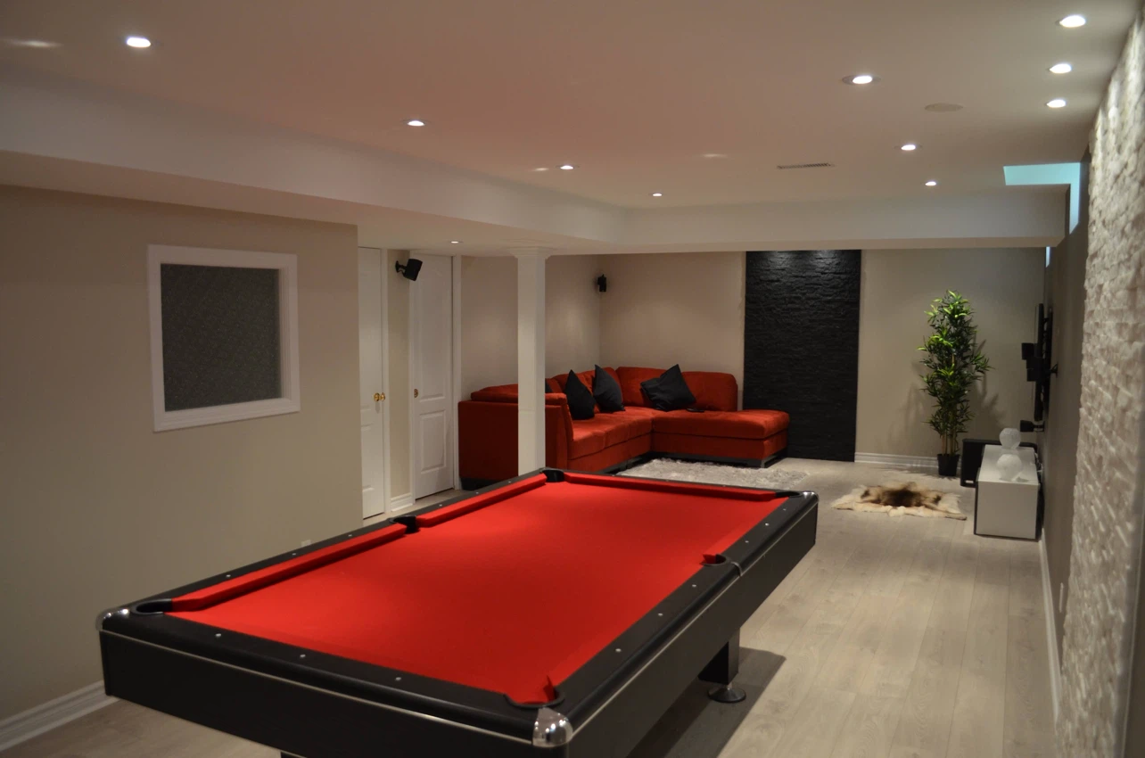 Pool Table Slate - with Red Felt
