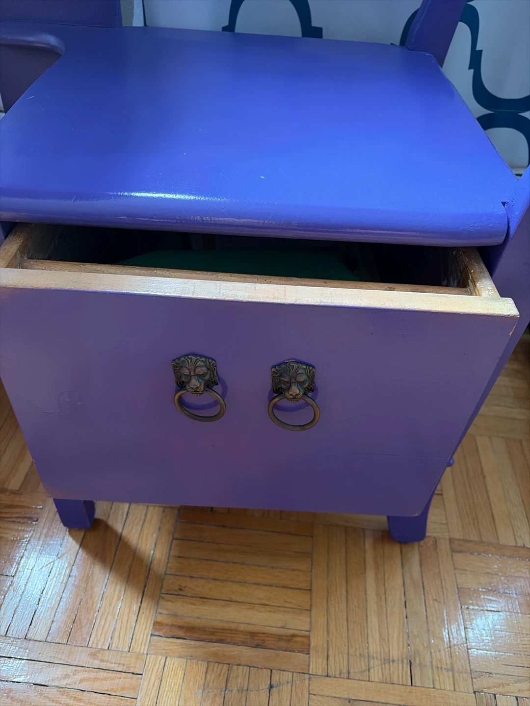 Vintage Purple Kids Desk and Chair Set - photo 4