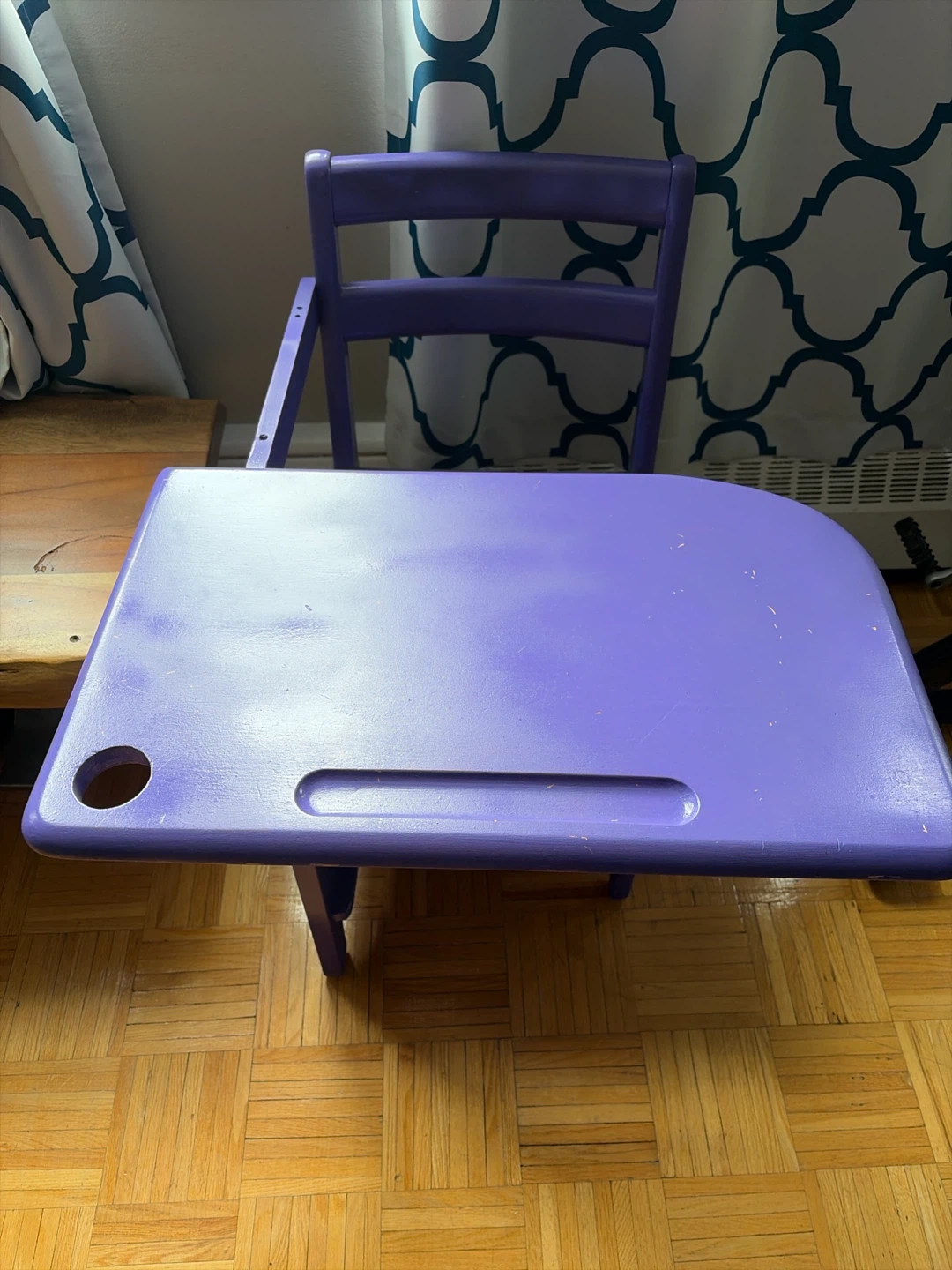 Vintage Purple Kids Desk and Chair Set - photo 5