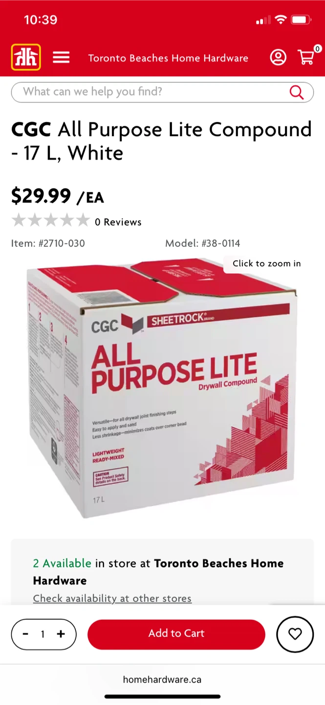 CGC All Purpose Lite Compound - 17 L, White