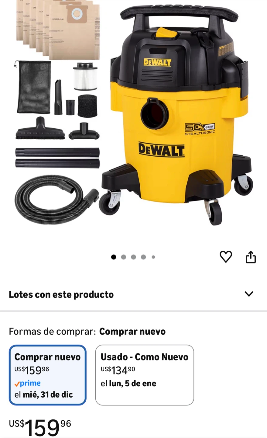 DEWALT 16 Gallon Wet/Dry Vac and 4 fans - photo 2