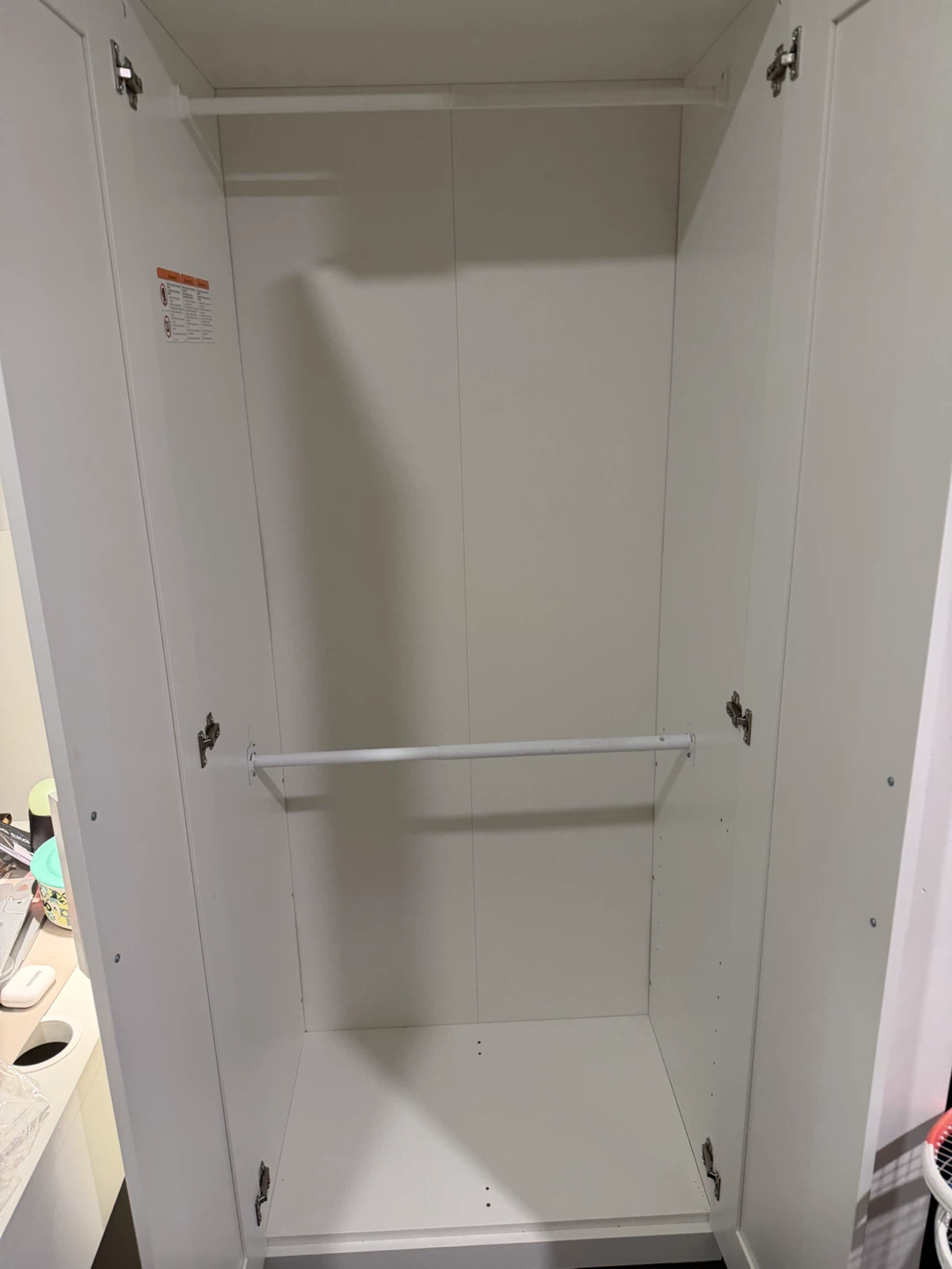White Double Door Wardrobe - Brimnes - photo 2