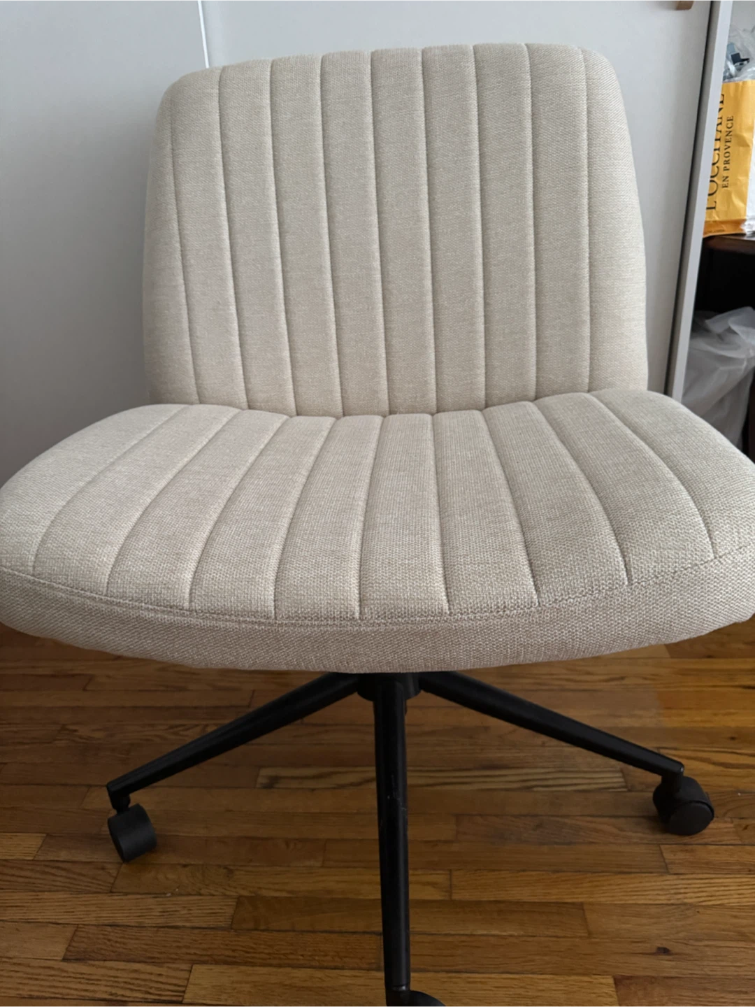 Light Beige Upholstered Office Chair