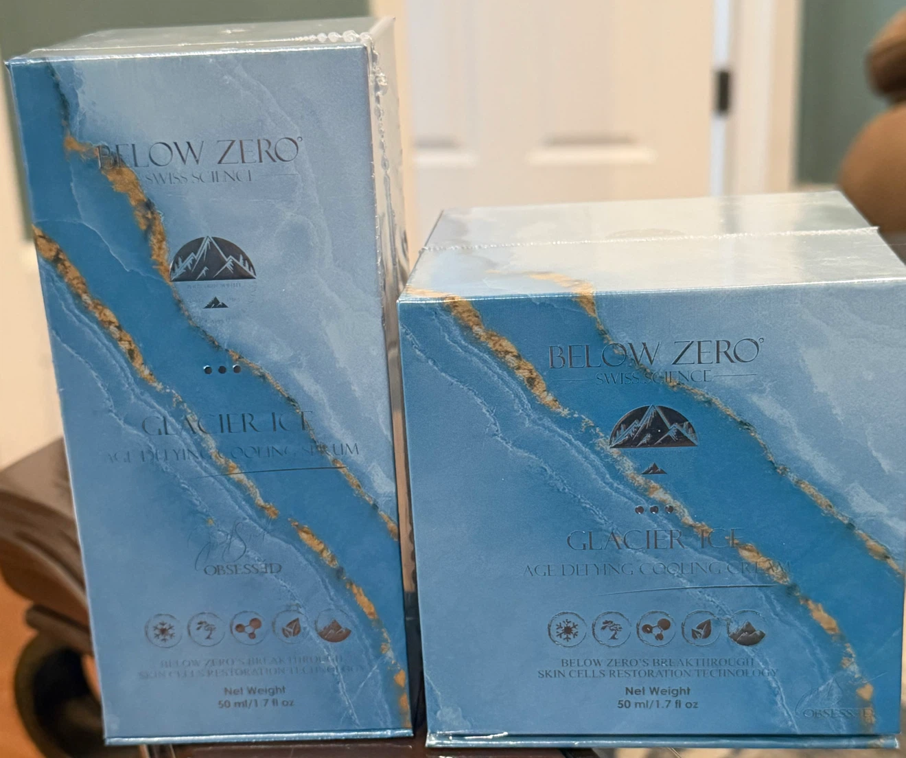 Below Zero Glacier Ice Age Defying Cooling Serum & Cream