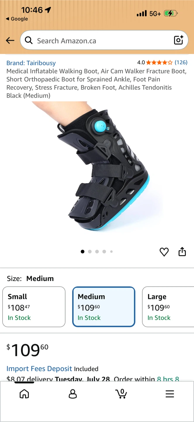 Medical Inflatable Walking Boot: Sprained Ankle, Foot Pain, etc - photo 2