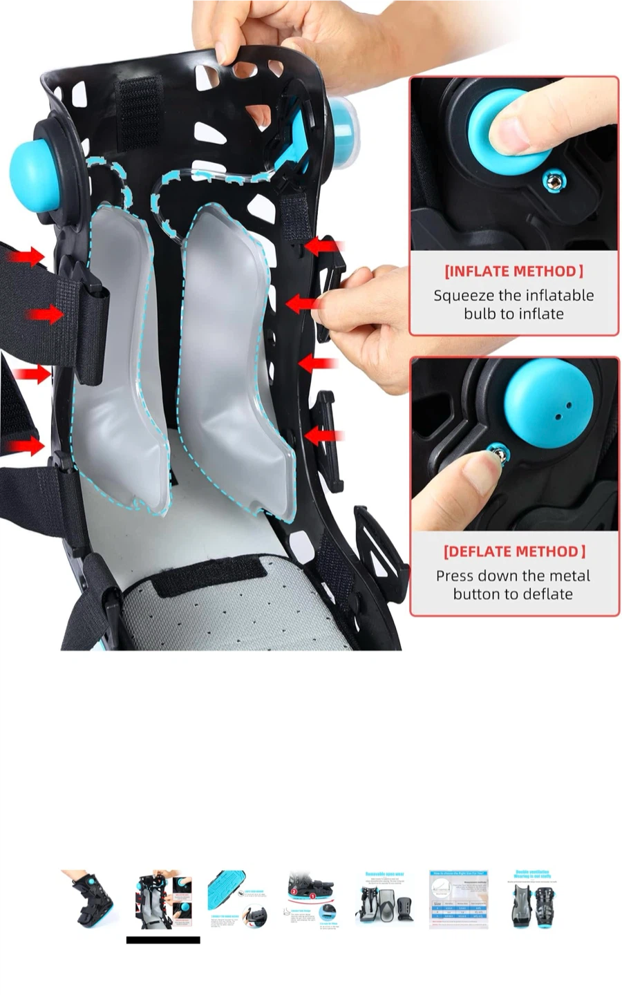 Medical Inflatable Walking Boot: Sprained Ankle, Foot Pain, etc - photo 3