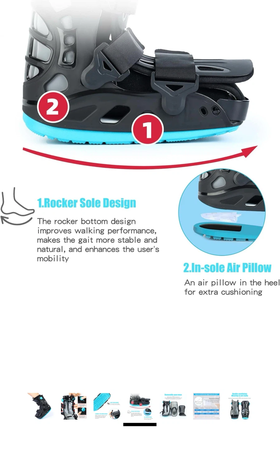 Medical Inflatable Walking Boot: Sprained Ankle, Foot Pain, etc - photo 5