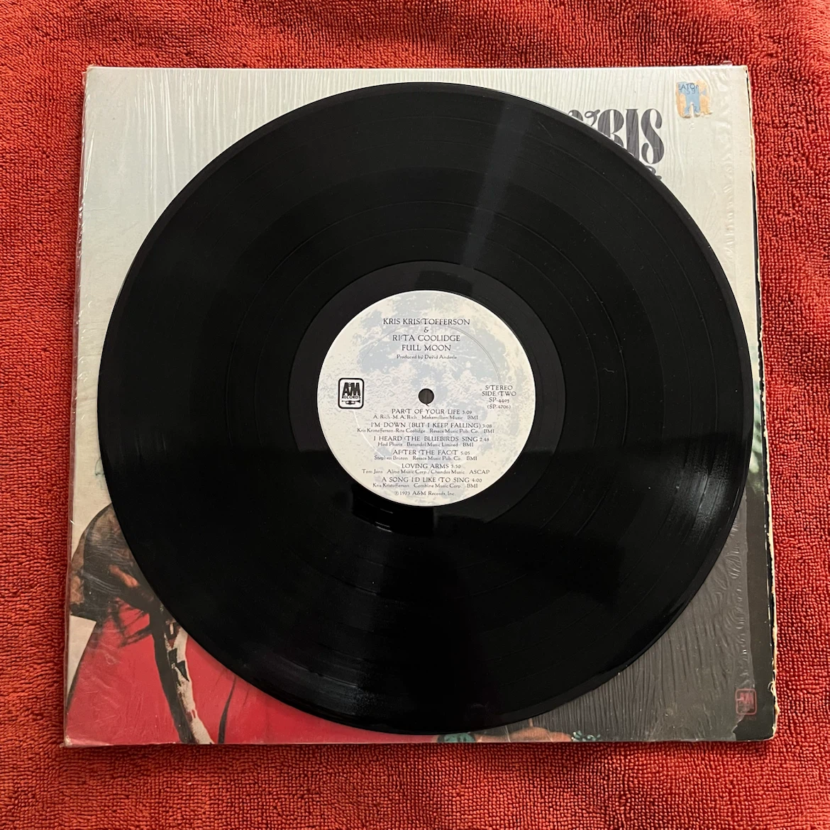Kris Kristofferson & Rita Coolidge Full Moon Vinyl LP - photo 2