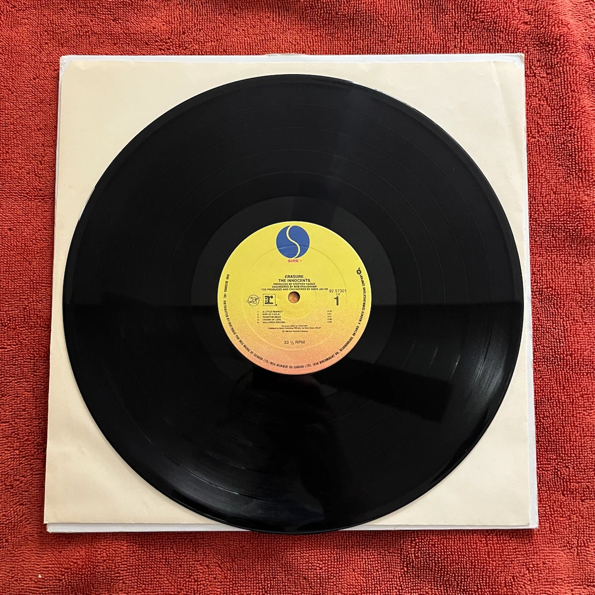 Erasure "The Innocents" Vinyl Record - photo 2