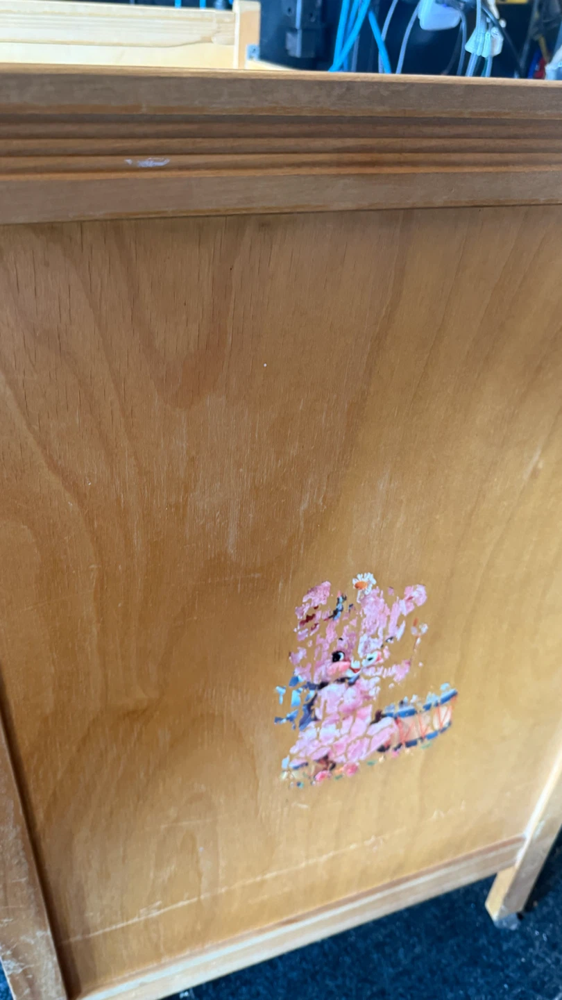 Wooden Baby Crib with Mattress vintage - photo 2