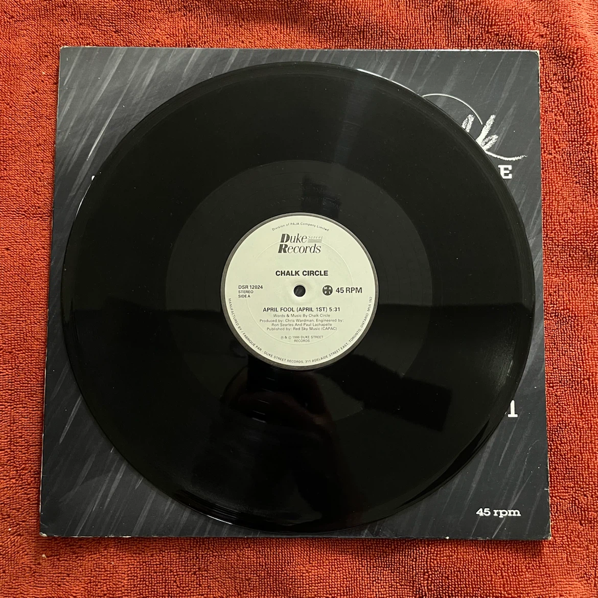 Chalk Circle April Fool 45 RPM Vinyl Record - photo 2