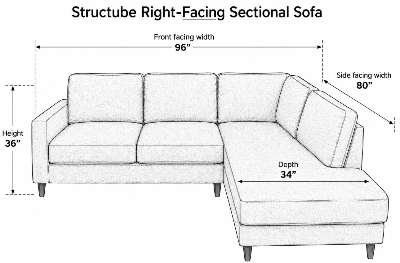Structube Sectional Sofa–Very Good Condition-Price Negotiable - photo 5
