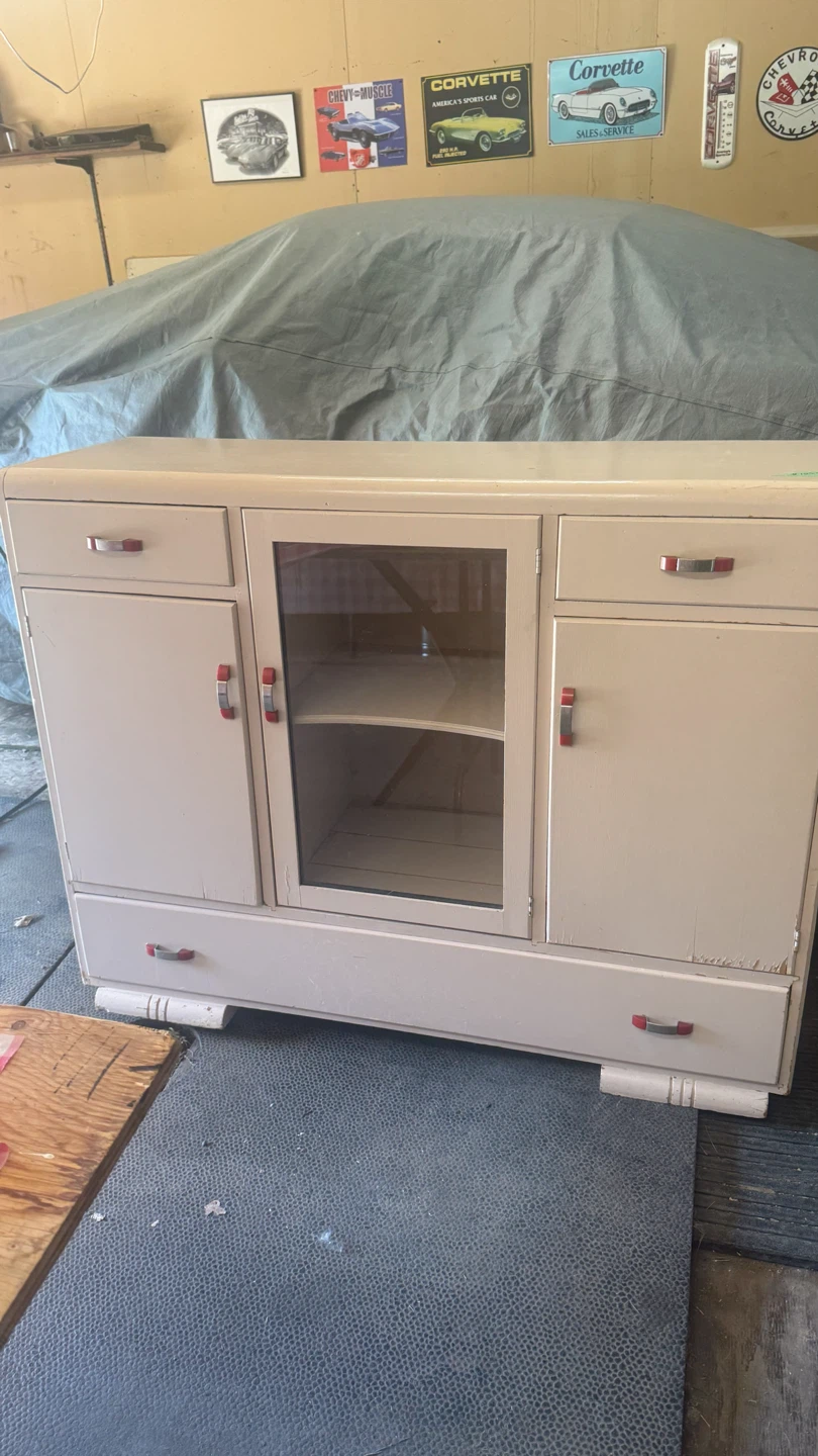 Vintage Cream Sideboard Cabinet