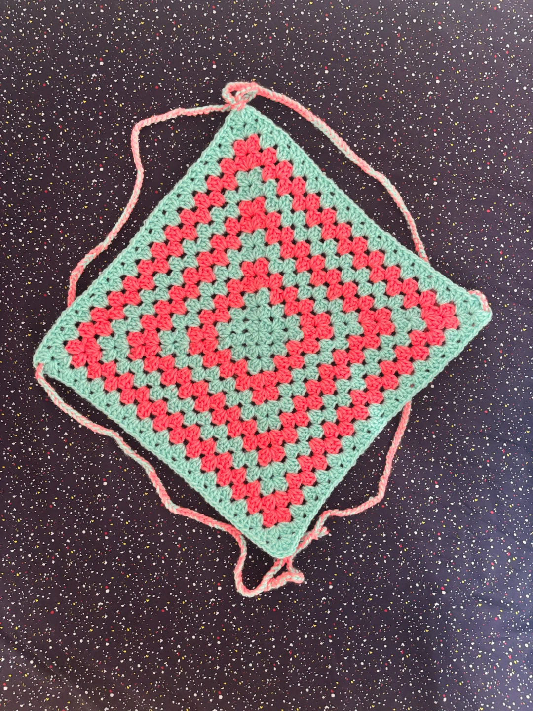 Crocheted Granny Square Top and Shorts