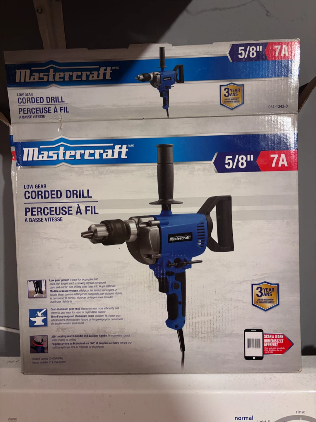 Mastercraft Low Gear Corded Drill