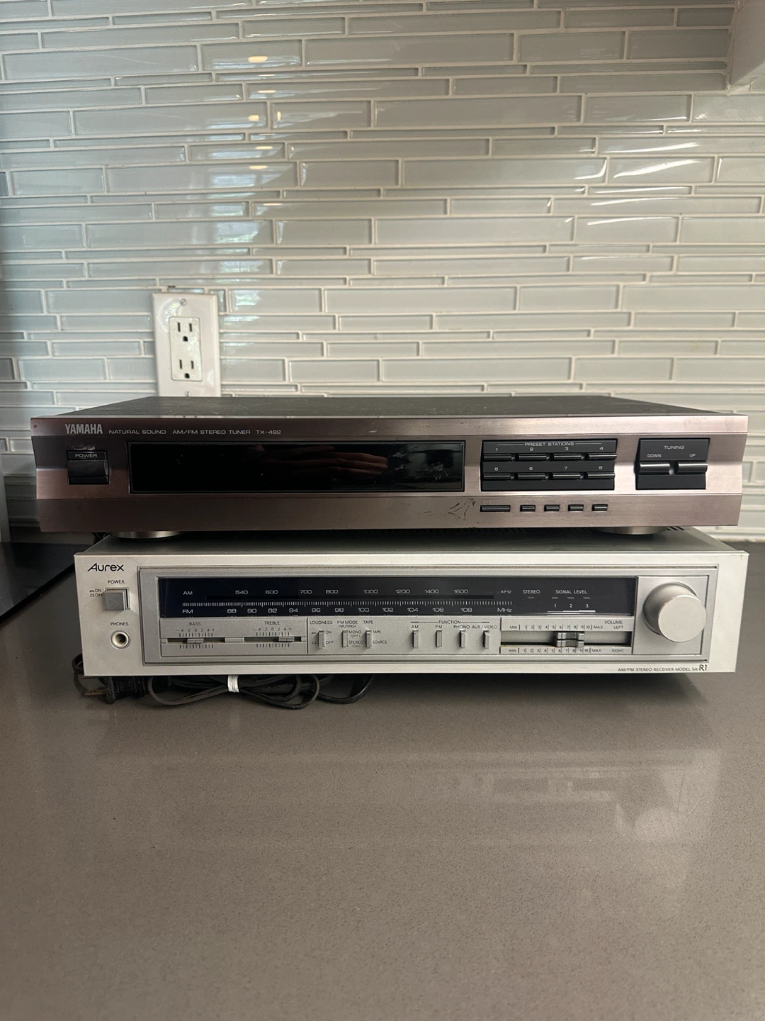 vintage stereo tuner receiver aurex toshiba yamaha audio gear - photo 5