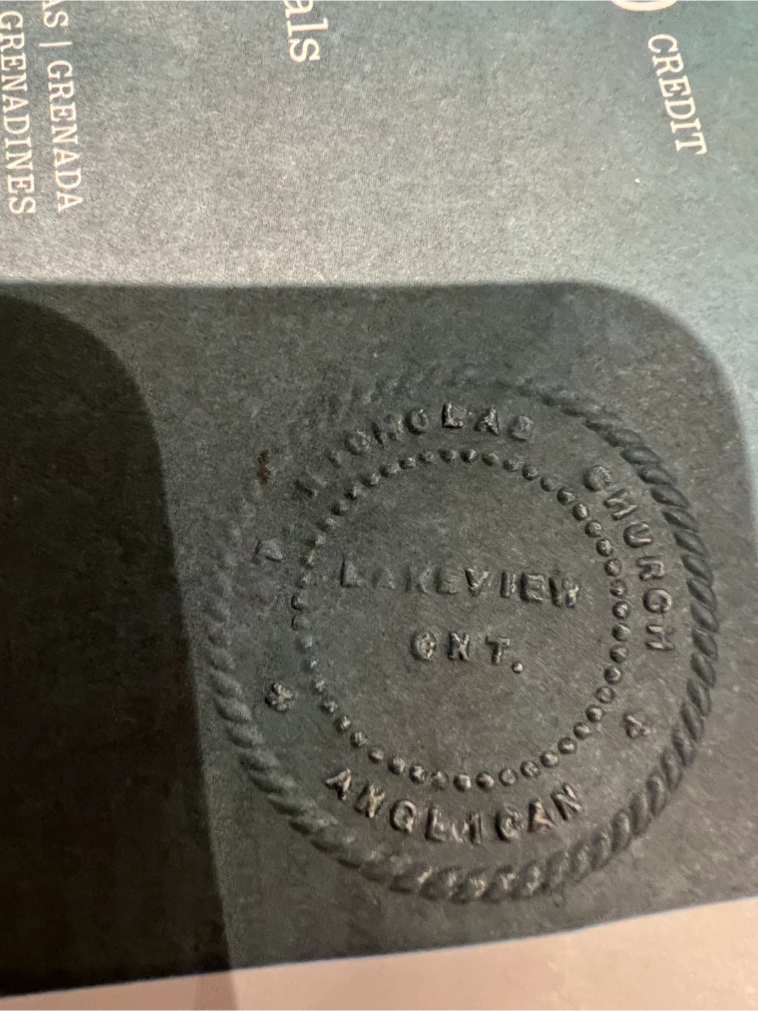 Vintage antique church corporate seal