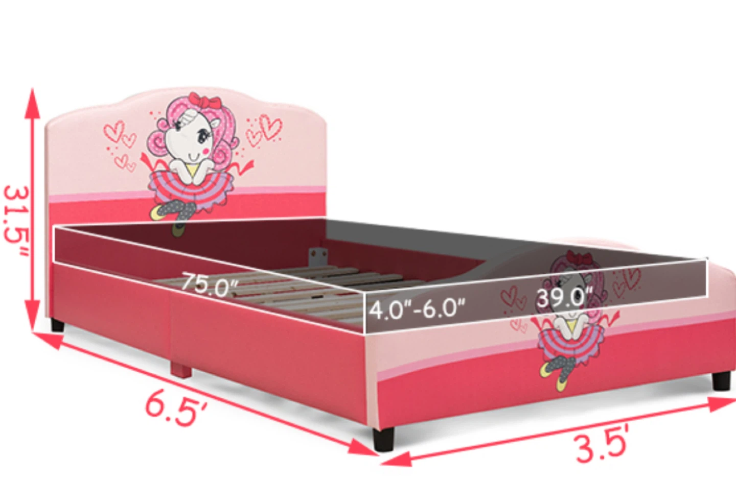 Kids Toddler Bed with Unicorn Design - photo 2