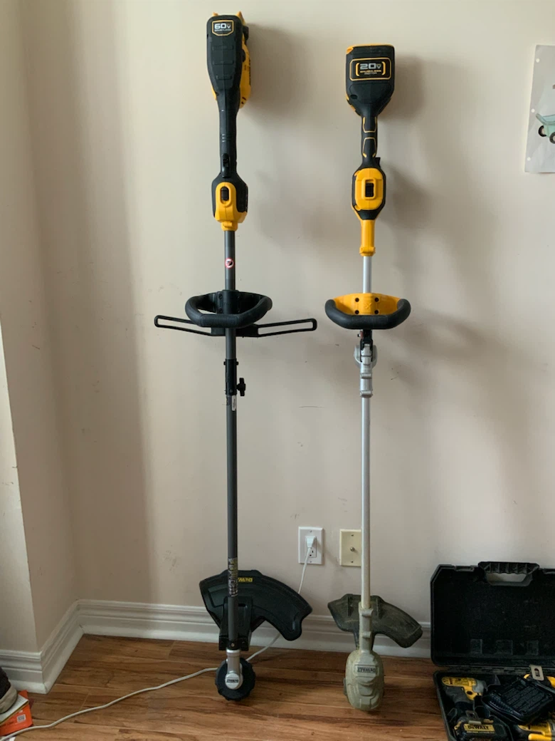 DeWalt 20V Trimmer $100 DeWalt 60V Trimmer $200