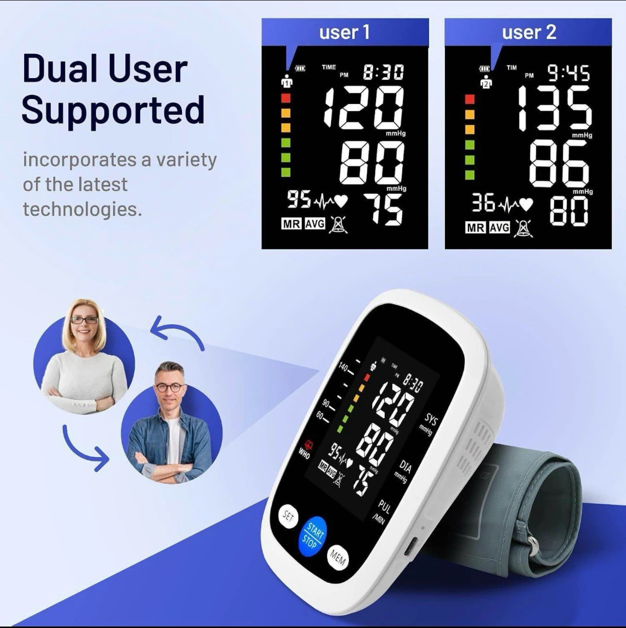 Blood Pressure Monitor Automatic Upper Arm Machine - photo 4