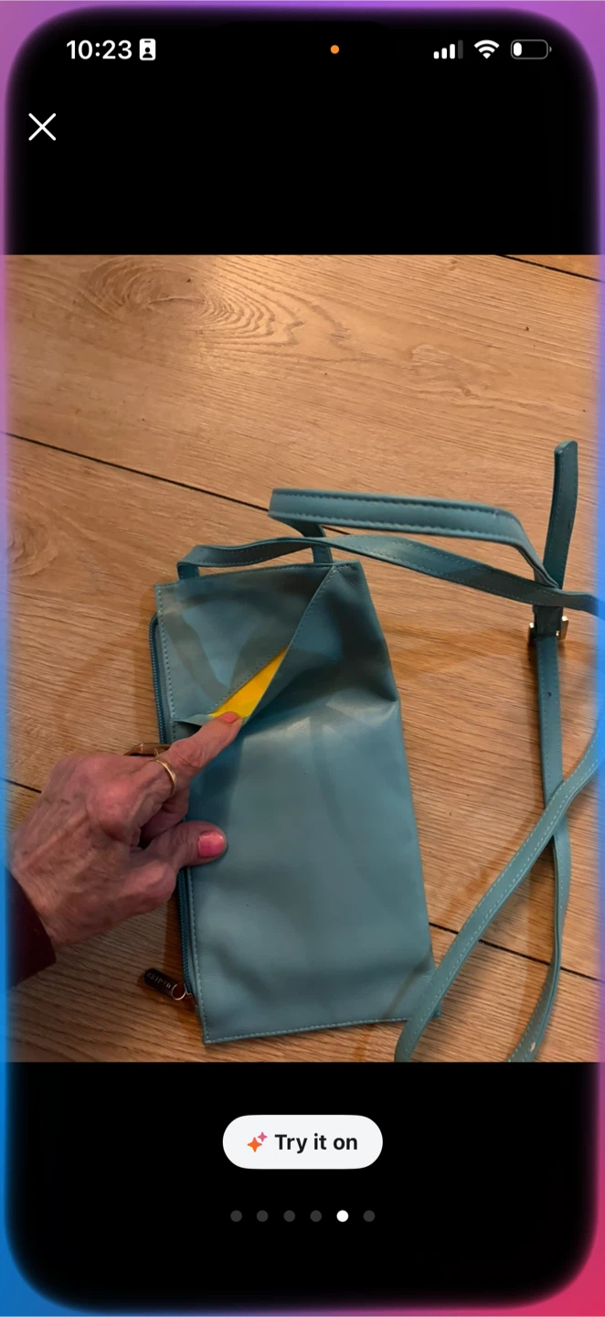 Danier leather teal  Crossbody Bag - photo 3