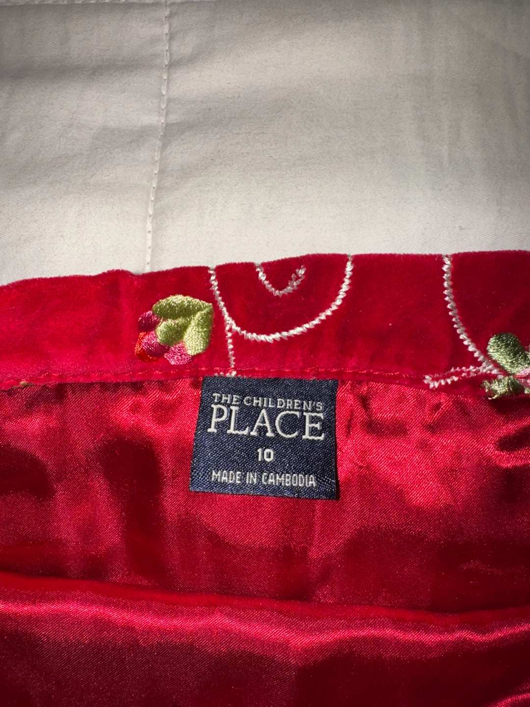 The Children's Place Red Embroidered Skirt - Size 10 - photo 2