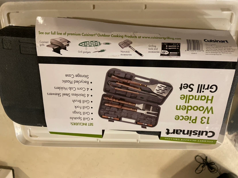 Cuisinart 13 Piece Wooden Handle Grill Set
