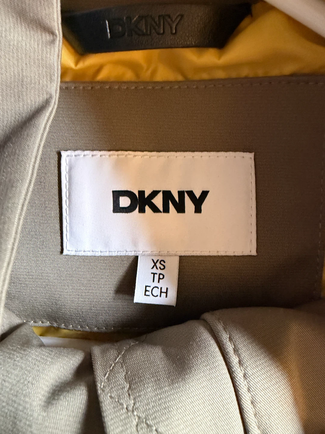 DKNY Khaki Hooded Trench Coat - photo 3