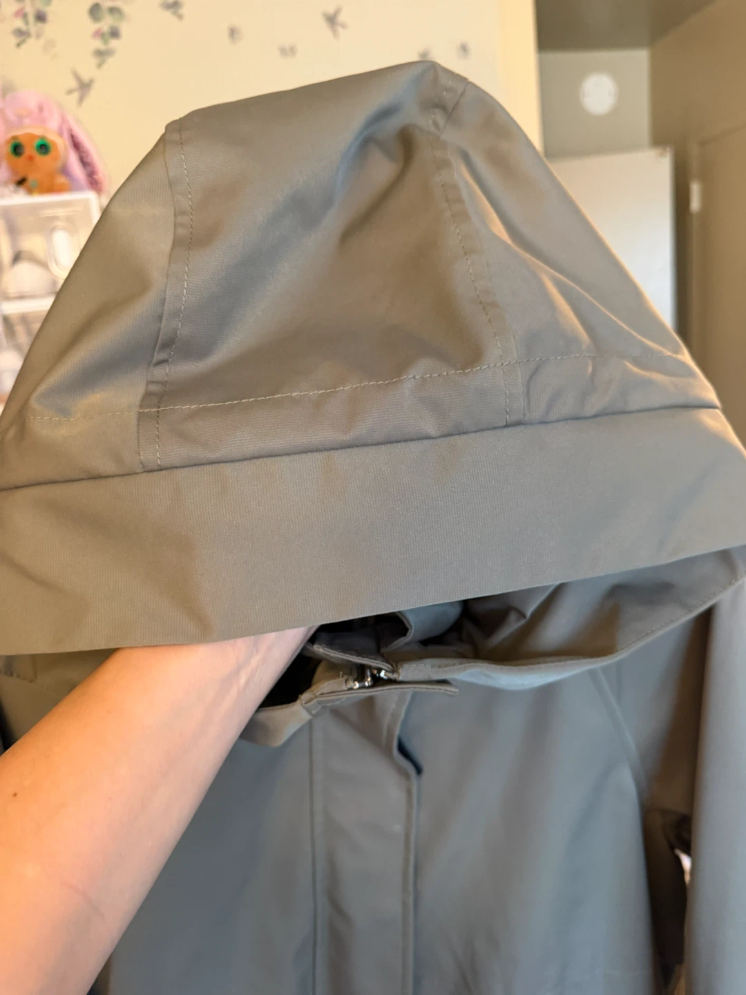 DKNY Khaki Hooded Trench Coat - photo 4