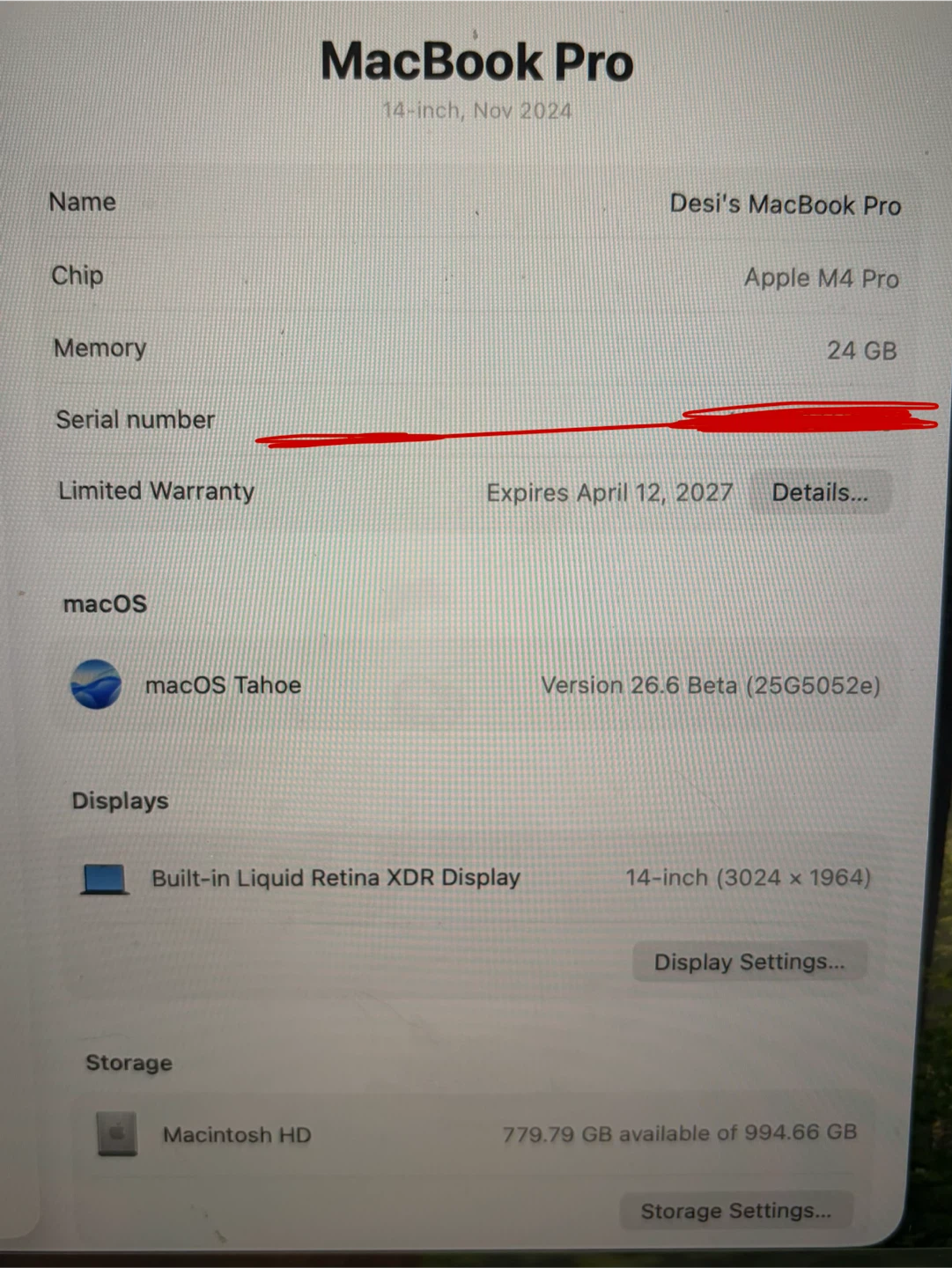 MacBook Pro 2024 1TB 14inch - photo 5