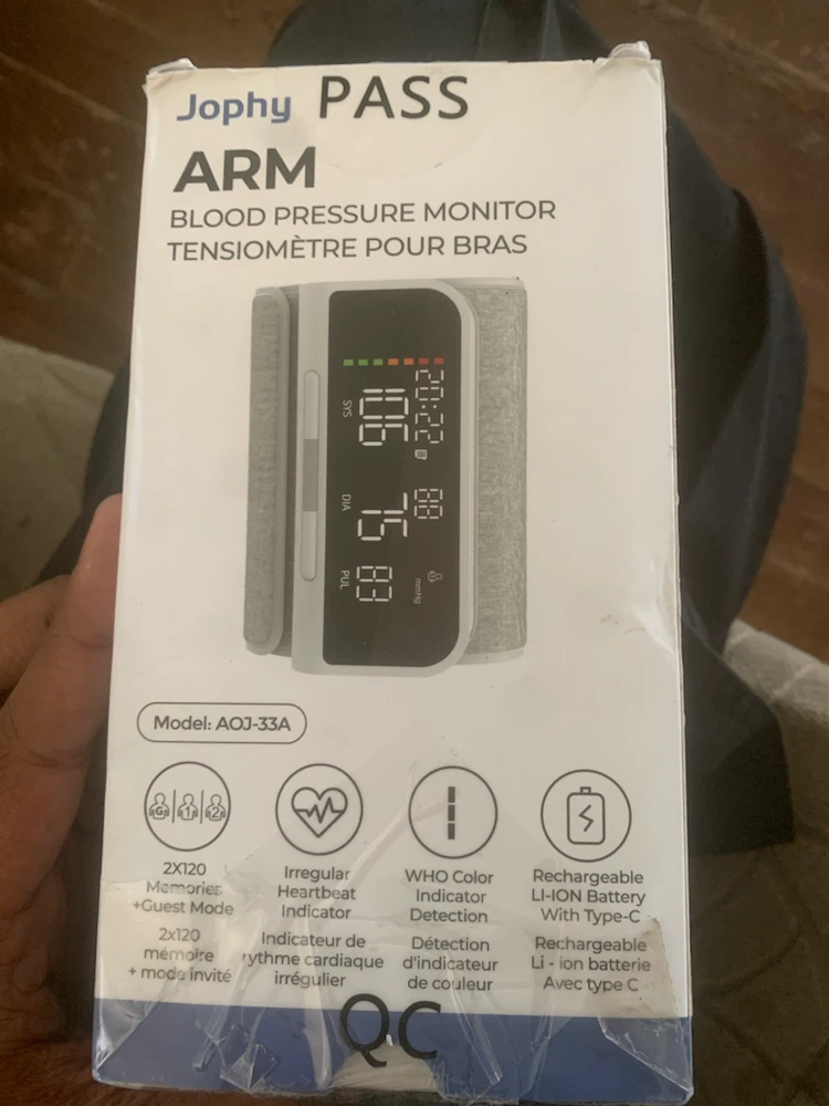 Jophy PASS ARM Blood Pressure Monitor - photo 2