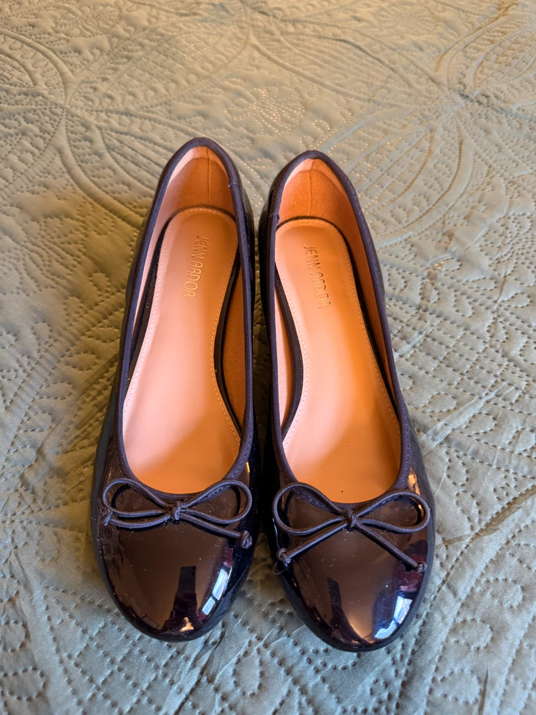JENNIPER - Black Patent Bow Ballet Flats