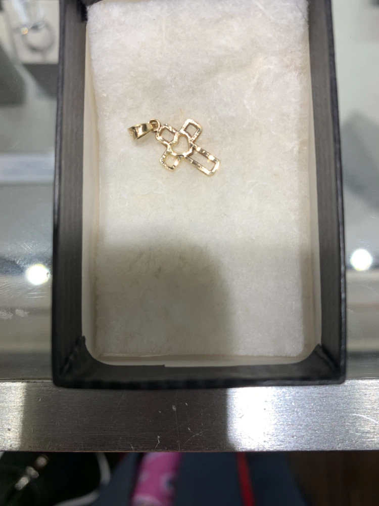 10K Gold small Cross Pendant Charm