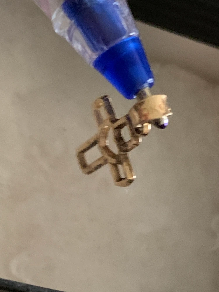 10K Gold small Cross Pendant Charm - photo 3