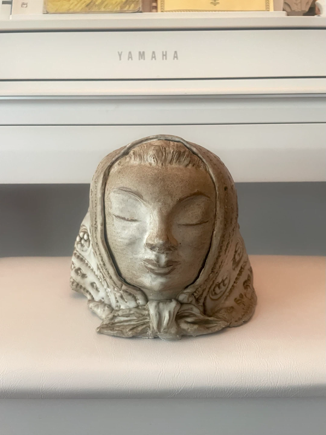 Vintage Studio Pottery Bust – Woman in Headscarf