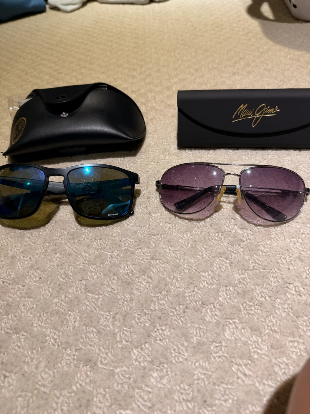 Ray-Ban Chromance Sunglasses and Keneth Cole aviator glasses