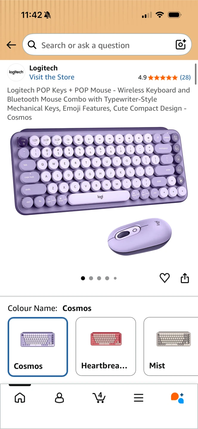 Logitech POP Keys Mechanical Keyboard + POP Mouse (Daydream) - photo 2