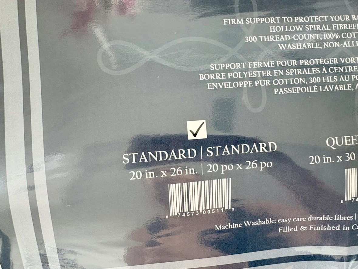 Hotel Comfort Standard Pillow - 20" x 26" - photo 2