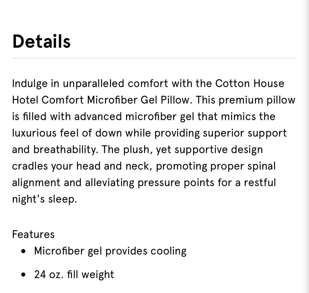 Hotel Comfort Standard Pillow - 20" x 26" - photo 3
