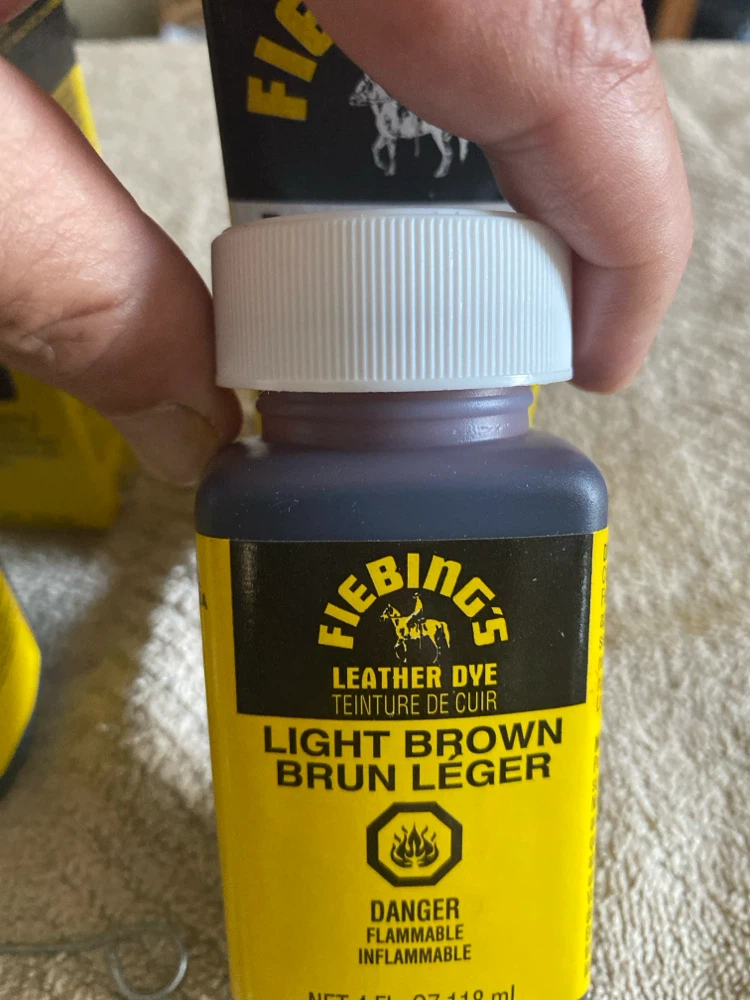 3 NEW Fiebing's Leather Dye - Light Brown & Burgundy - photo 3