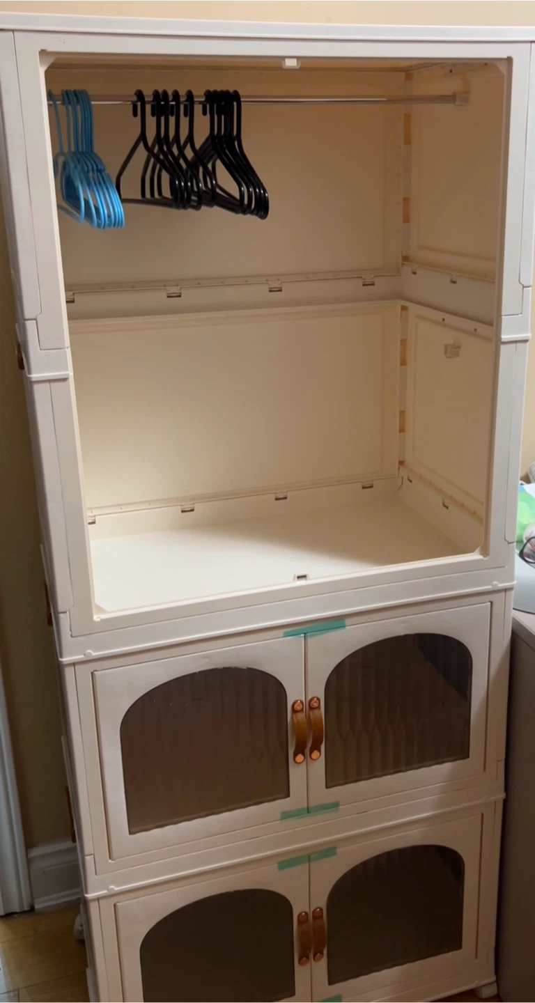 Collapsible Storage Cabinet with Hanger Rod - photo 2