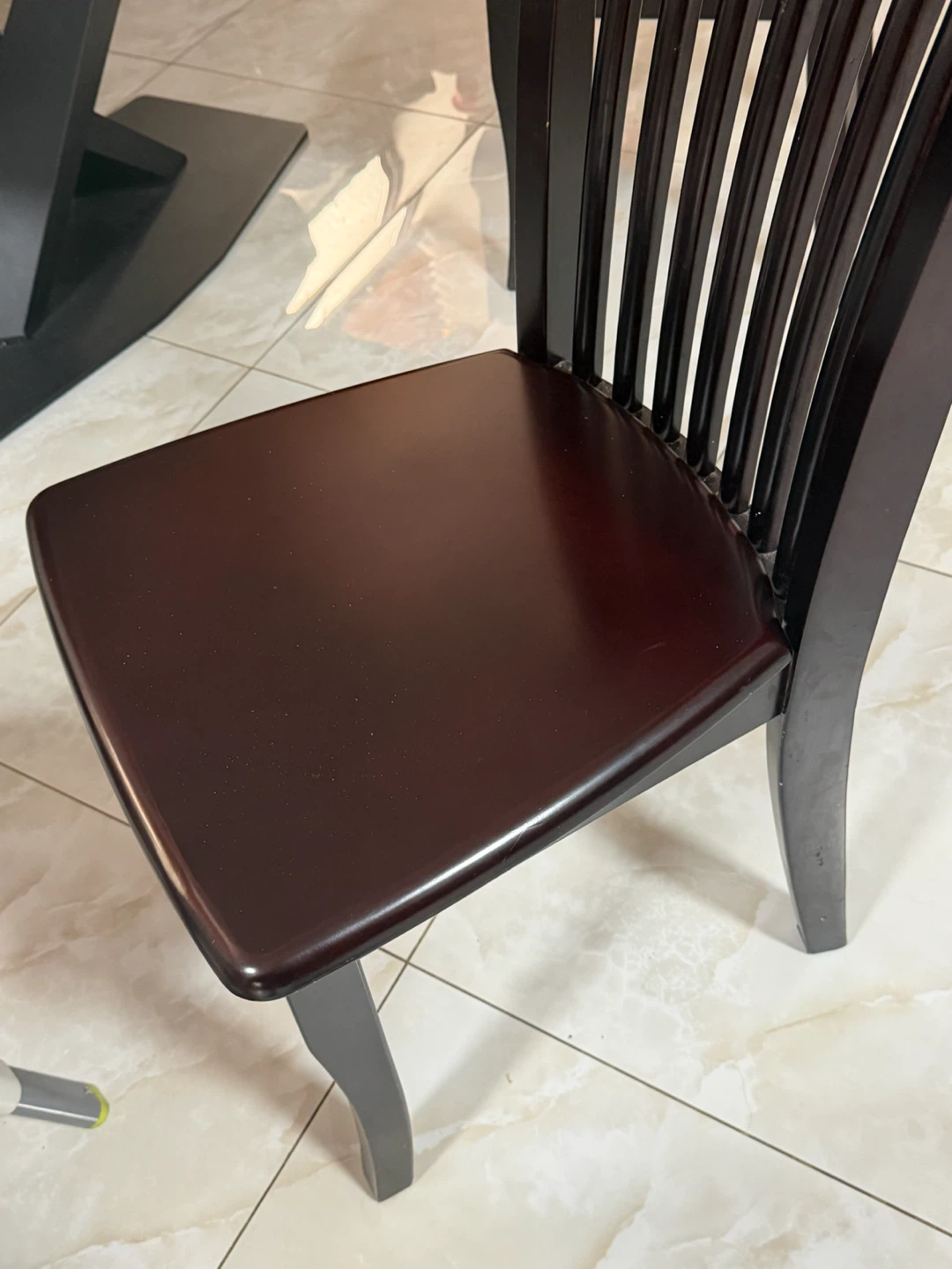 Dark Wood Dining Chair - photo 2