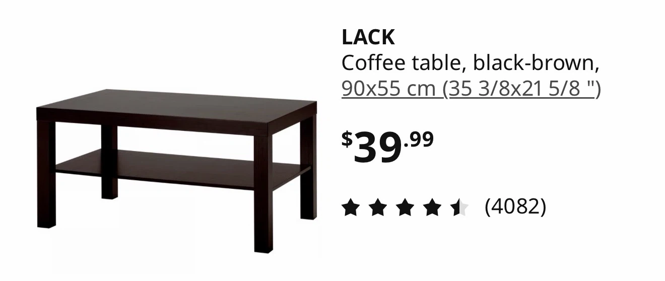 Dark Wood Coffee Table - photo 2