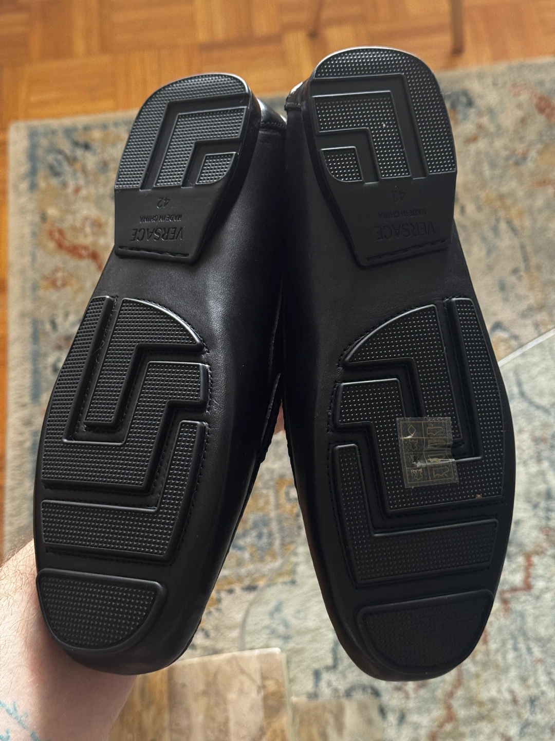 Versace Black Leather Medusa Loafers - Size 42 - photo 5