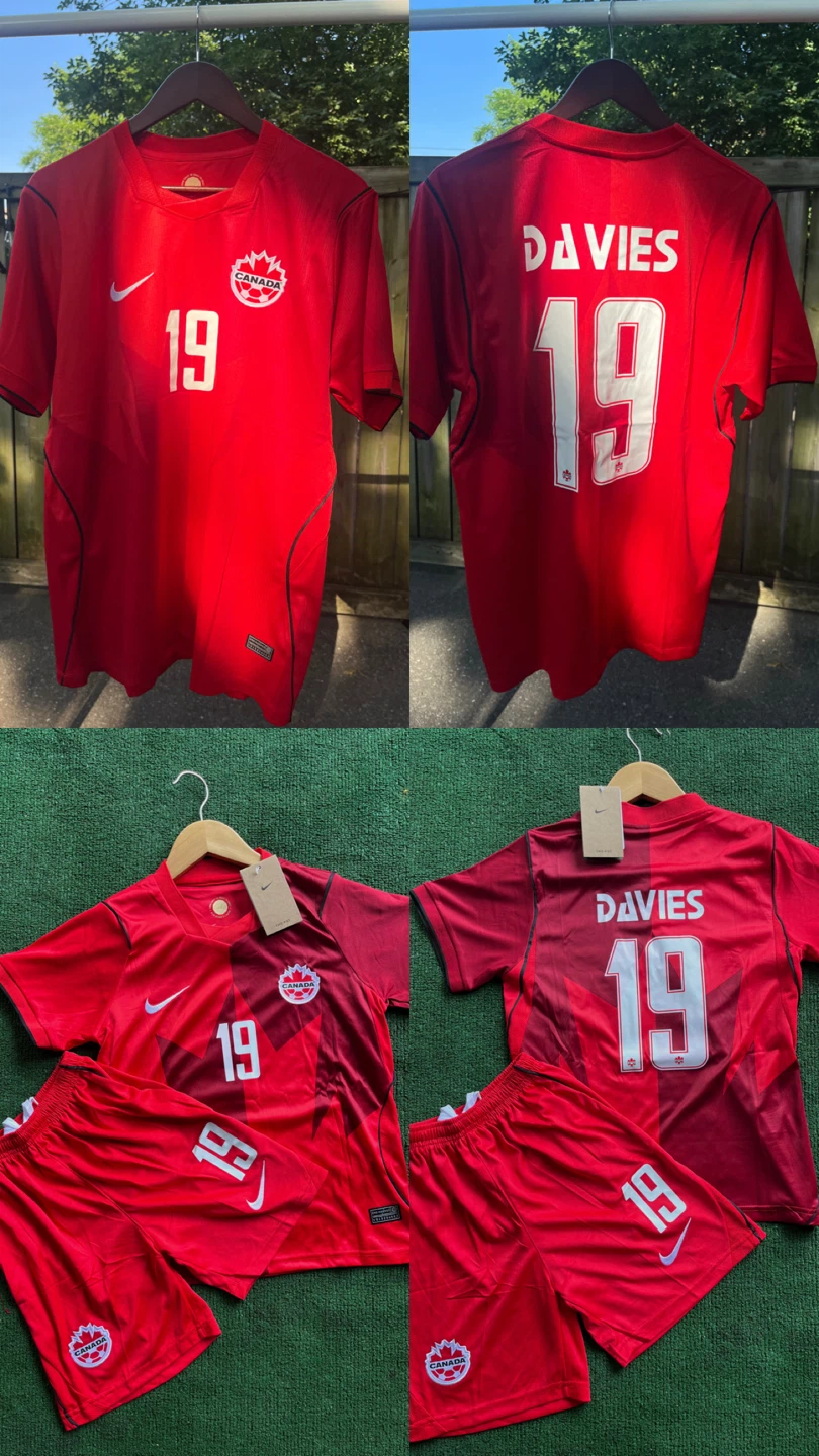 Nike Canada Soccer Jersey & Shorts Set - Davies #19