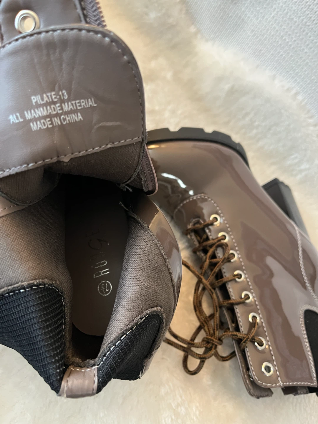 Rouge Vegan Combat Boots Size 7-7.5 - photo 4