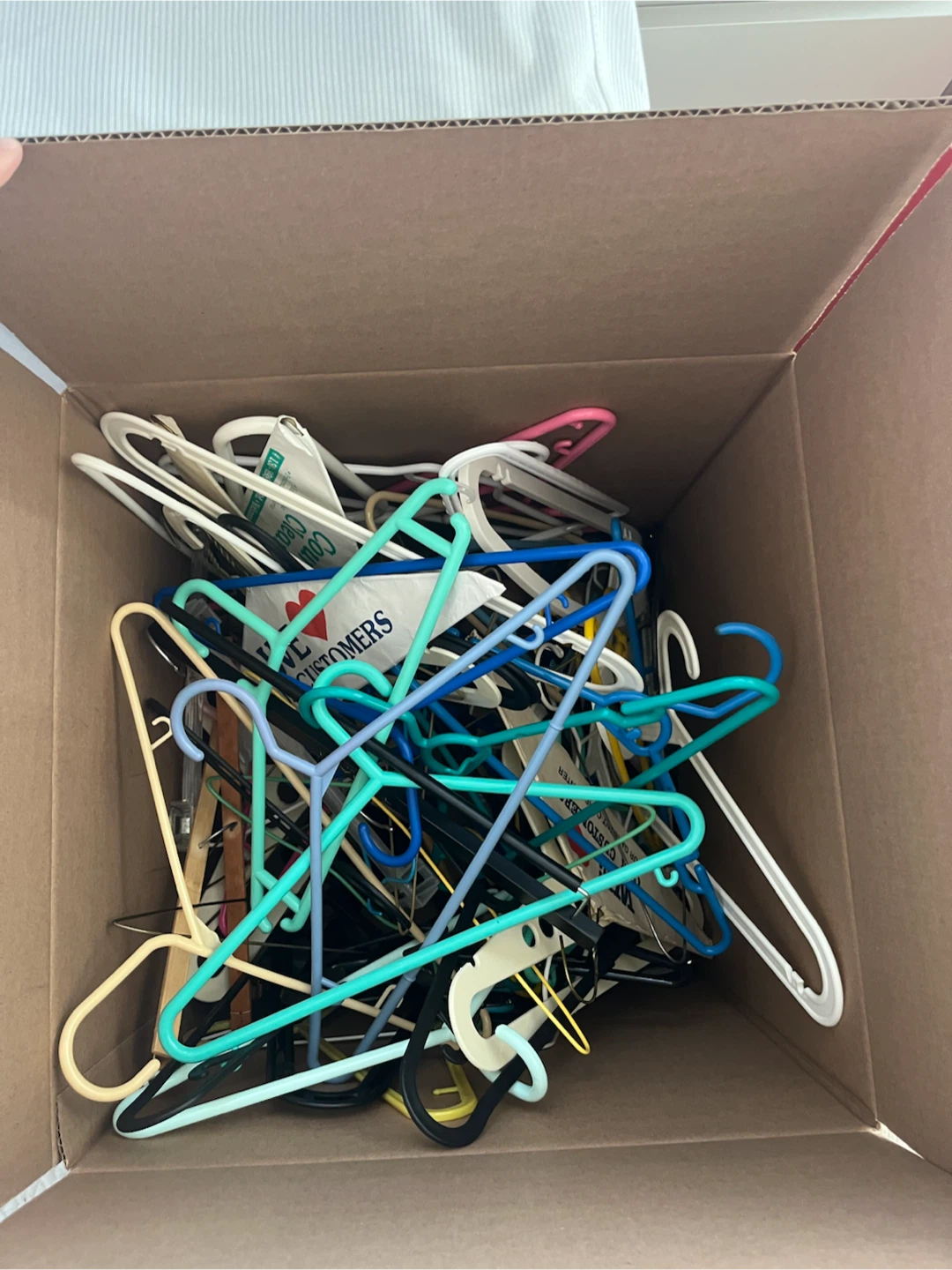 Free box of hangers