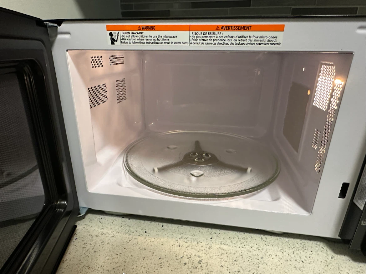 Black Stainless Steel Hamilton Beach Microwave - Almost New $60 - photo 2