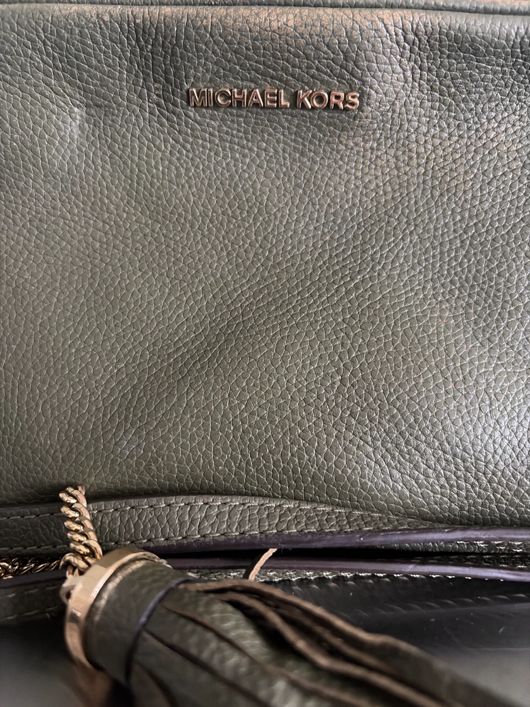 Michael Kors Olive Green Leather Crossbody Bag - photo 2